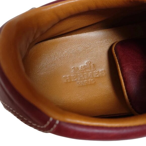 HERMES Quick - Dark Brown Leather Women's Sneakers 159-081625 - Picture 6 of 6